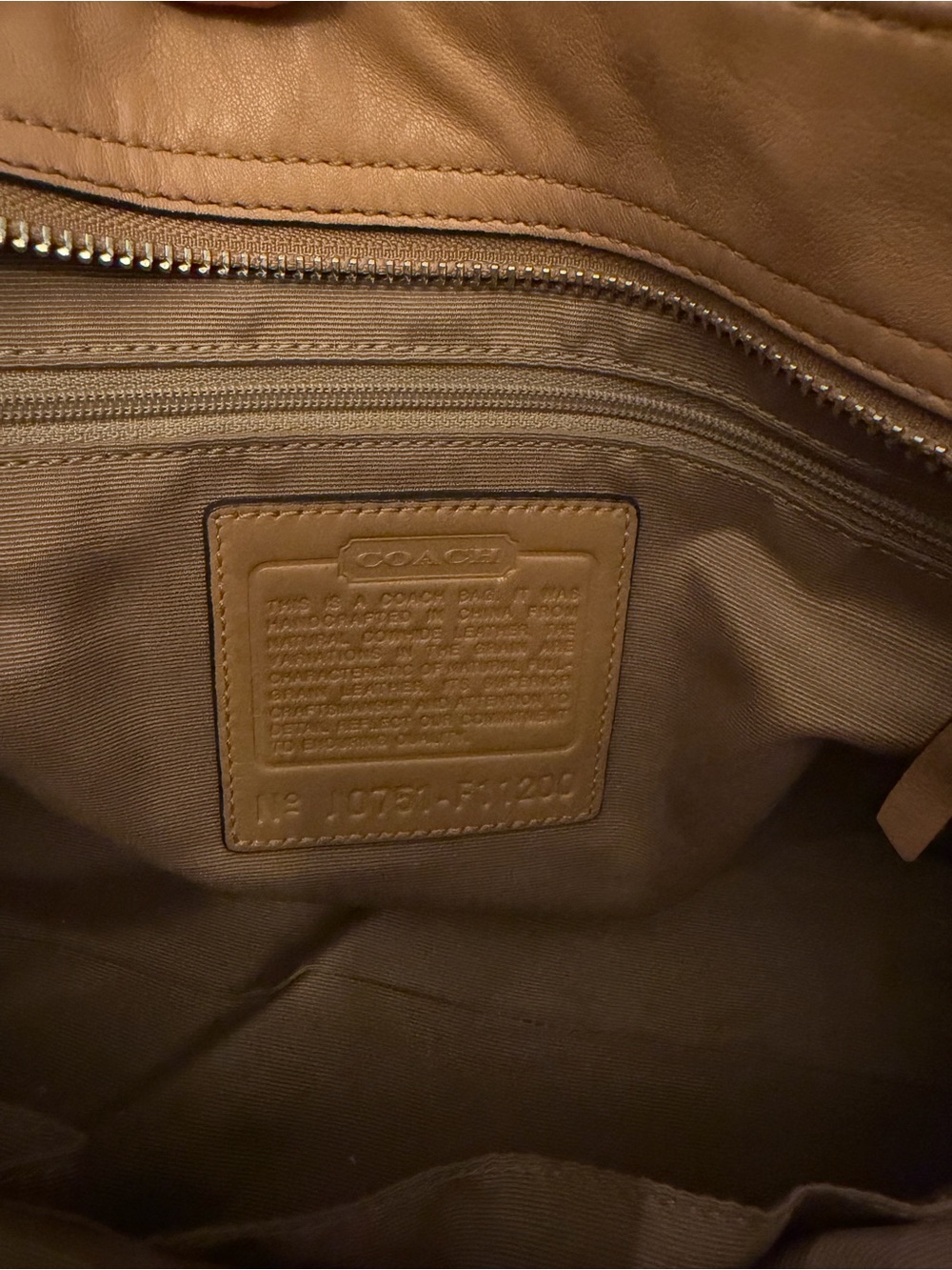 Vintage Coach Hamptons Leather Carryall Satchel Tan Brown - Picture 4 of 5